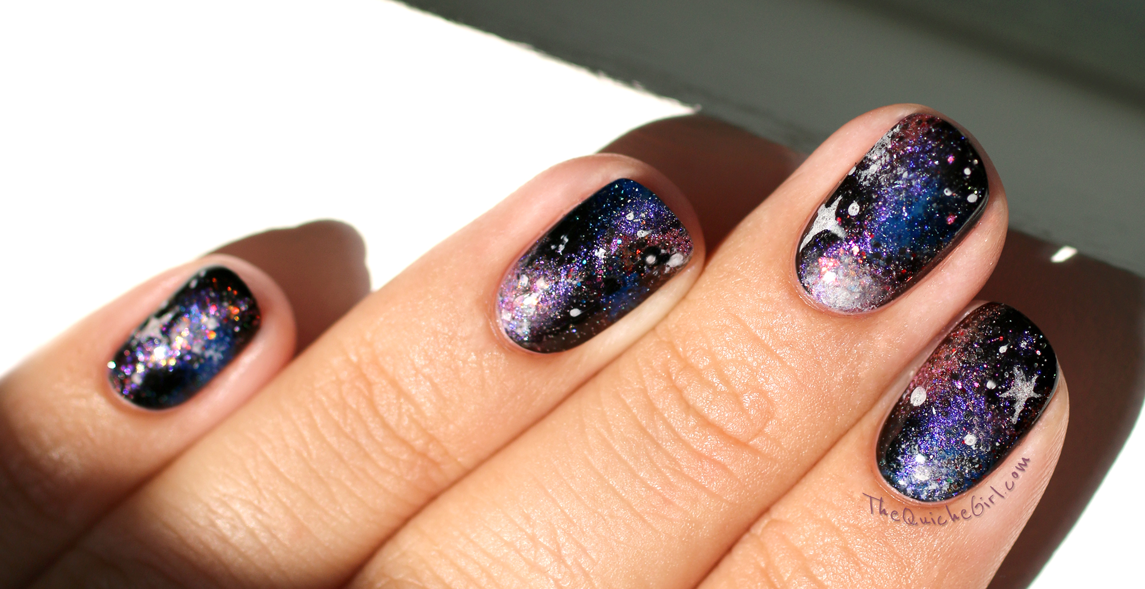 galaxy nails, nailstorming,QuicheGirl
